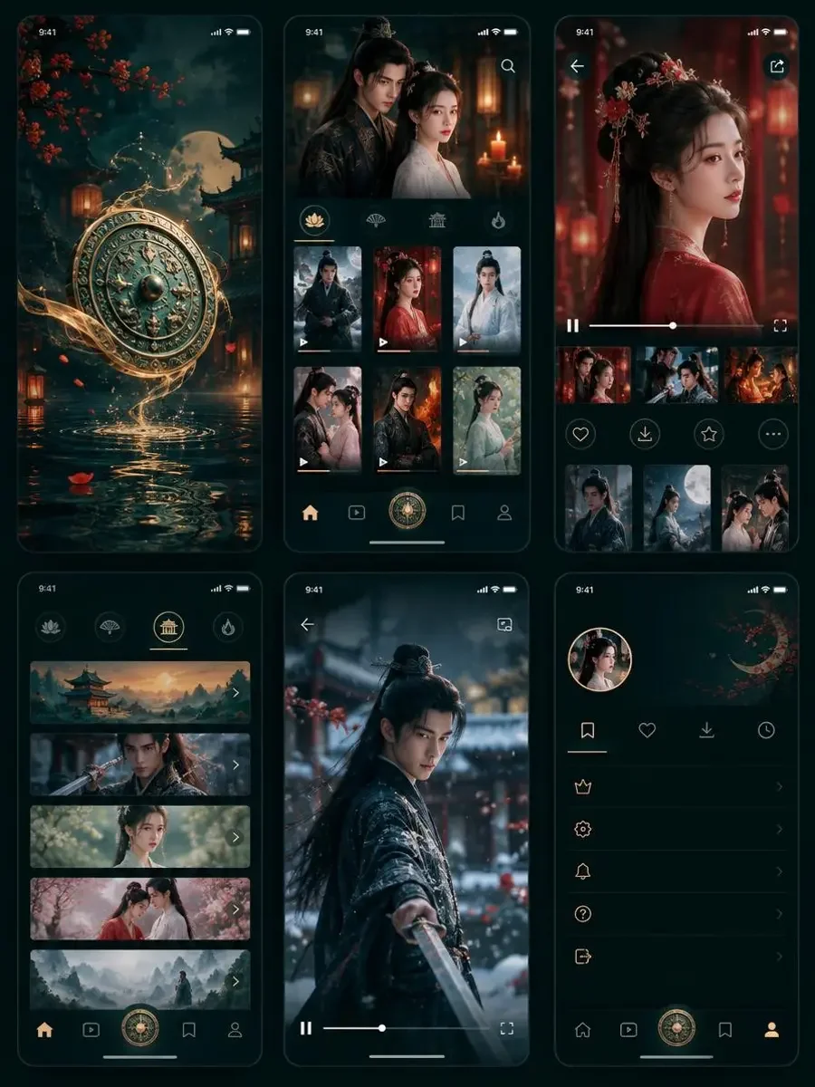 番茄短剧 APP 首页界面预览，展示短剧卡片与题材分区